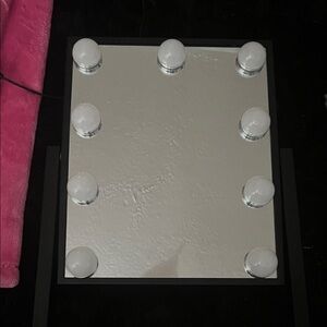 Illuminated Vanity Mirror with Black Frame